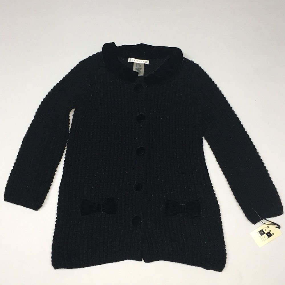 Max Studio Cardigan Sweater size 4 black NWT